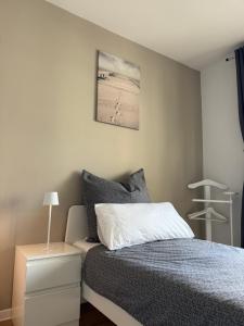Ένα ή περισσότερα κρεβάτια σε δωμάτιο στο 1 Zimmer Apartment in Bad Rothenfelde