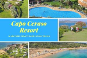 a collage of photos of the capo cesar resort at Capo Ceraso Family Resort in Costa Corallina