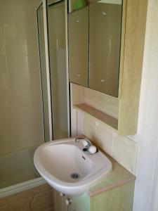 インゴールドメルズにあるGolden Sands Willerby GS 6 Berth Panel heated FREE WIFIの洗面台と鏡のあるバスルーム +19枚の写真