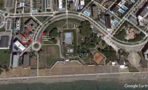 a map of a city with a road intersection at Apartments in Porto Santa Margherita 42872 in Porto Santa Margherita di Caorle