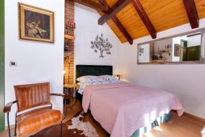TV a/nebo společenská místnost v ubytování Kuća za odmor uz rijeku Slapnica, u Parku prirode Žumberak, finska sauna i jacuzzi