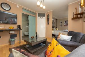 Televízia a/alebo spoločenská miestnosť v ubytovaní Africa room old Town - Zadar
