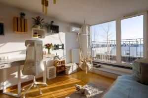 Χώρος καθιστικού στο 2 poziomowy apartament -146 m2