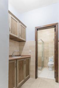 a bathroom with a sink and a toilet at Old town apartment 2 in Aqaba