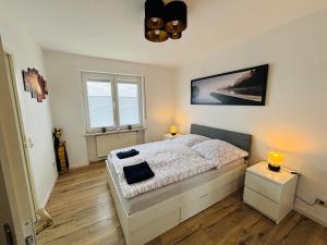 Postel nebo postele na pokoji v ubytování Panorama-Auszeit in Trierweiler