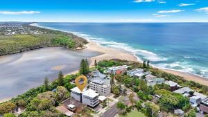 an aerial view of a resort on a beach at Hume Parade 19, Unit 2, Currimundi in Kawana Waters