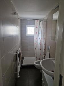 Koupelna v ubytování Ferienwohnung am Waldrand