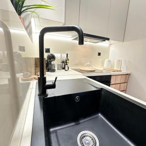 Kuchyň nebo kuchyňský kout v ubytování Nafsika Luxe edition Oreon Suites