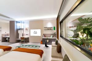 Vishan Keys Hotel 维尚潮宿客房内的一张或多张床位