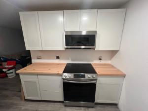 Kuchyň nebo kuchyňský kout v ubytování Rustic Girdwood Condo