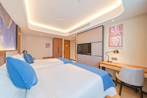 Televisyen dan/atau pusat hiburan di Yunfei Hotel - Shanghai Hongqiao Wuzhong Road Branch
