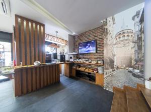 Kuchyň nebo kuchyňský kout v ubytování Sirkeci Esen Apart