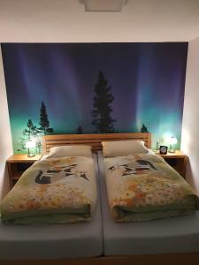 Postel nebo postele na pokoji v ubytování Ferienwohnung Härtel