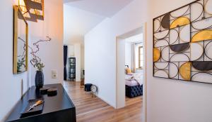 TV a/nebo společenská místnost v ubytování Apartment 2 Weide Zanthierhaus