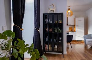 Kuchyň nebo kuchyňský kout v ubytování Apartment 2 Weide Zanthierhaus
