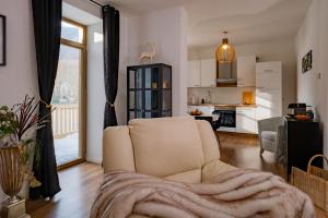 Kuchyň nebo kuchyňský kout v ubytování Apartment 2 Weide Zanthierhaus