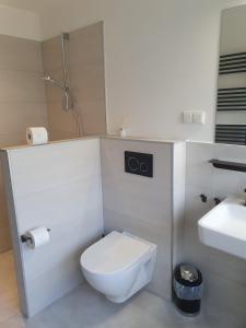Ένα μπάνιο στο Ferienhaus Sandstrand +10 φωτογραφίες