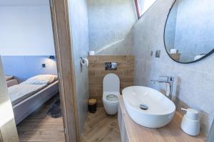 A bathroom at Penzion Farmer Kapušany