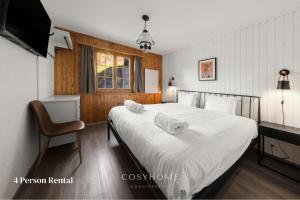 Postel nebo postele na pokoji v ubytování AmBach l Vue exceptionnelle l Sauna + 31 fotografií