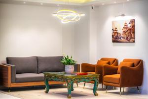 A seating area at Hotel Anuttara