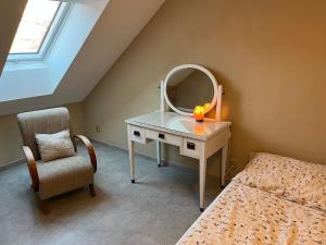Postel nebo postele na pokoji v ubytování Vintage apartmán Mikulov, 2-4 osoby, 65m2
