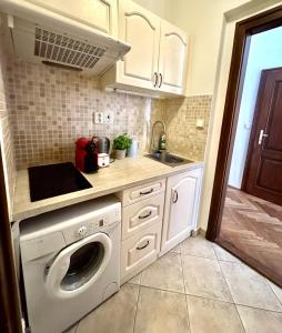 Kuchyňa alebo kuchynka v ubytovaní Apartmány Nerudova 36