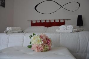 Katil atau katil-katil dalam bilik di Cozy apartment in Caltagirone - 70 m² with balcony