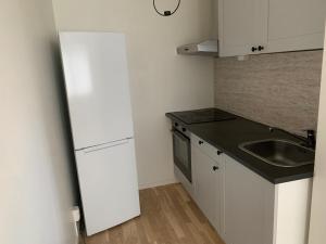 Kuchyň nebo kuchyňský kout v ubytování Kista Stockholm apartment