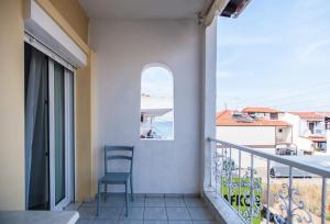 Balkón nebo terasa v ubytování Afkos Apartments