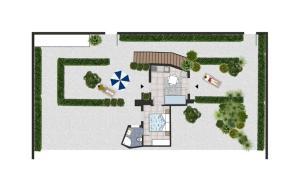 The floor plan of Villa Fantagali apt 502