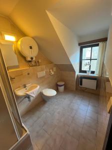 Koupelna v ubytování Apartmány BAROKO
