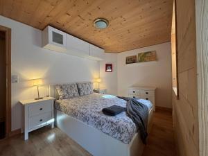 Ένα ή περισσότερα κρεβάτια σε δωμάτιο στο 2-bedroom chalet in Bas Thex, Portes du Soleil