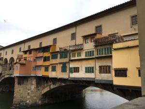 un puente sobre un río con edificios en él en La Tana Dei Leoni Affittacamere, en Florencia