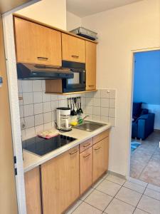 Dapur atau dapur kecil di Apartment "Küstenperle" Parkresidenz Dierhagen-Strand