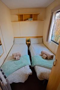 Postel nebo postele na pokoji v ubytování Ella Rose Mobile Home