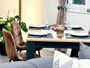 Posezení v ubytování Ferienwohnung Waldzauber