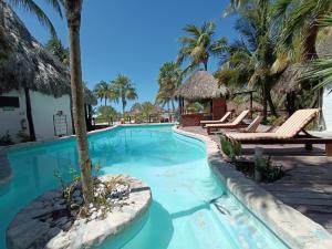 Bazén v ubytování Holbox by Xaloc nebo v jeho okolí