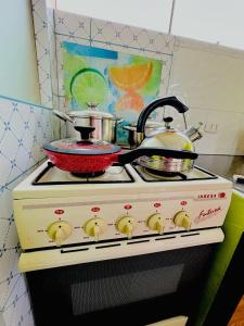 Η κουζίνα ή μικρή κουζίνα στο Departamento con baño privado +13 φωτογραφίες