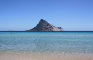 an island in the middle of the ocean with a beach at Residence Hotel Lu Nibareddu in San Teodoro