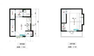 Půdorys ubytování 016T Y's INN 中野 東中野駅徒歩9分 新宿まで直通4分 1ldk戸建 コンビニそば 衛生的キッチン カップル向き