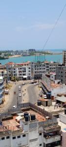 a view of a city with a street and buildings at Two Bedroom, City View Apartment, Bondeni, Mombasa in Mombasa