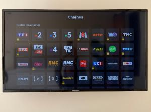TV a/nebo společenská místnost v ubytování Suite l'Aparté