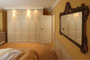 Ένα ή περισσότερα κρεβάτια σε δωμάτιο στο Ferienwohnung Biberhüs Erdgeschoss In Archsum