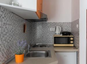 Kuchyň nebo kuchyňský kout v ubytování Apartments Ane
