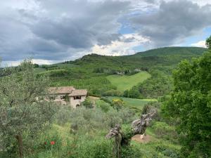 an old house in the middle of a mountain at Umbrian cottage retreat in San Giovanni del Pantano