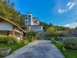 Zahrada ubytování Anji Bamboo Homestay