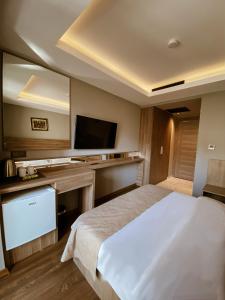 TV a/nebo společenská místnost v ubytování Viola Hotel Budva