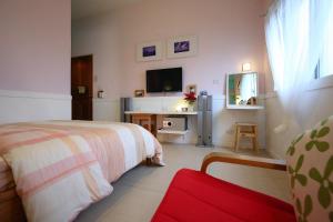 TV a/nebo společenská místnost v ubytování Huxi B&B