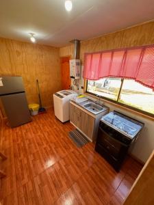 Dapur atau dapur kecil di Cabañas