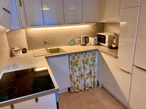 Kuchyňa alebo kuchynka v ubytovaní Cozy Apartment Steyr Mitte, ruhig, Parkplatz, Terasse, 2 Schlafzimmer, WLAN